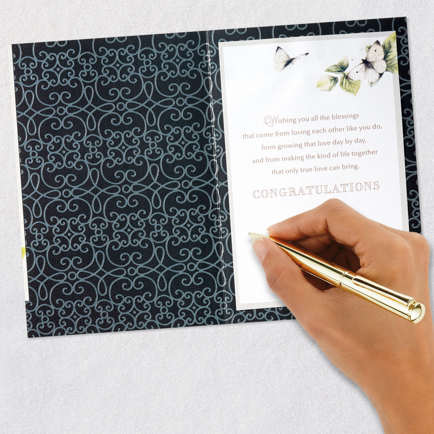 Flowers and Butterflies Marjolein Bastin Wedding Card Signing card image number 6