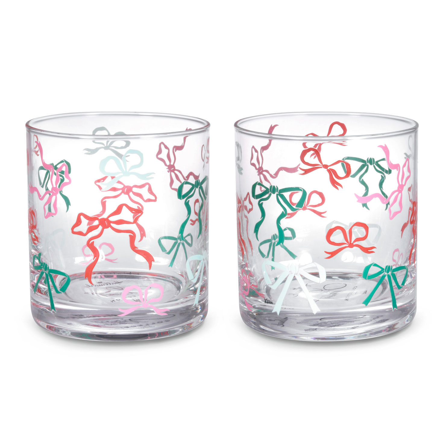 Lacey Chabert Collection Holiday Bow Drinking Glasses, Set of 2 ...
