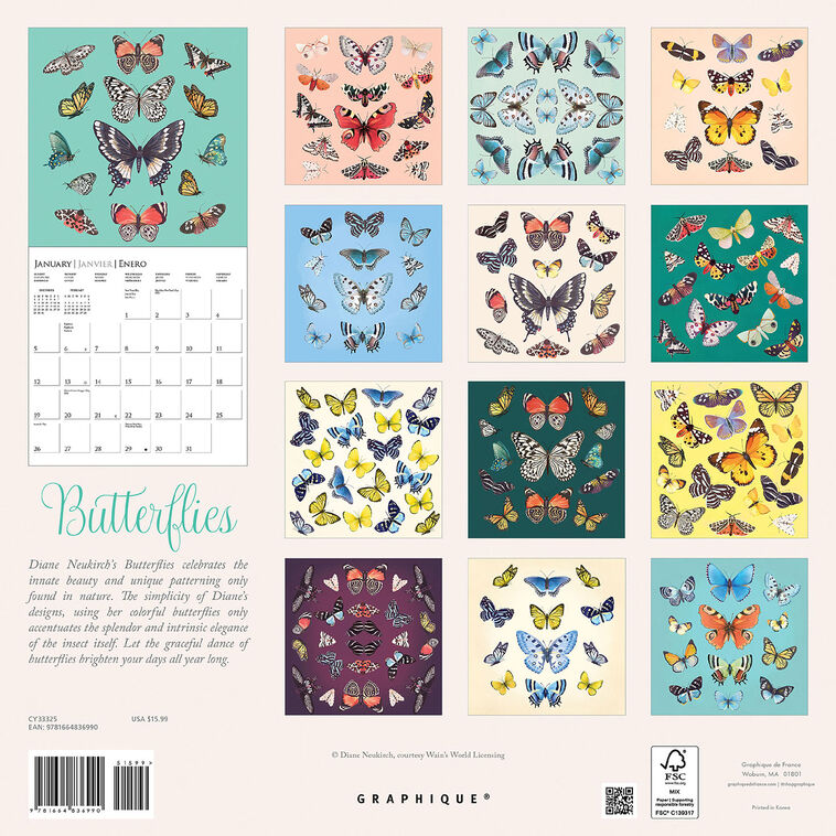 Graphique Butterflies 2025 Wall Calendar - Calendars & Planners | Hallmark graphique-butterflies-2025-wall-calendar-calendars-planners-hallmark