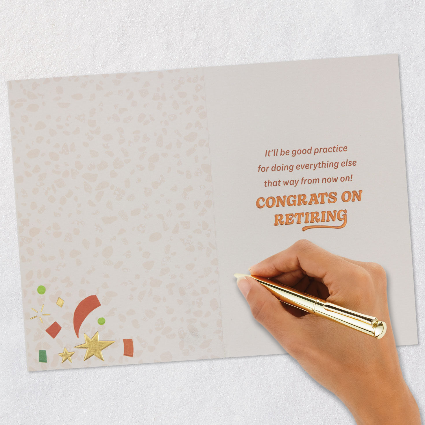 Gold Stars and Confetti Funny Retirement Card  image number 6