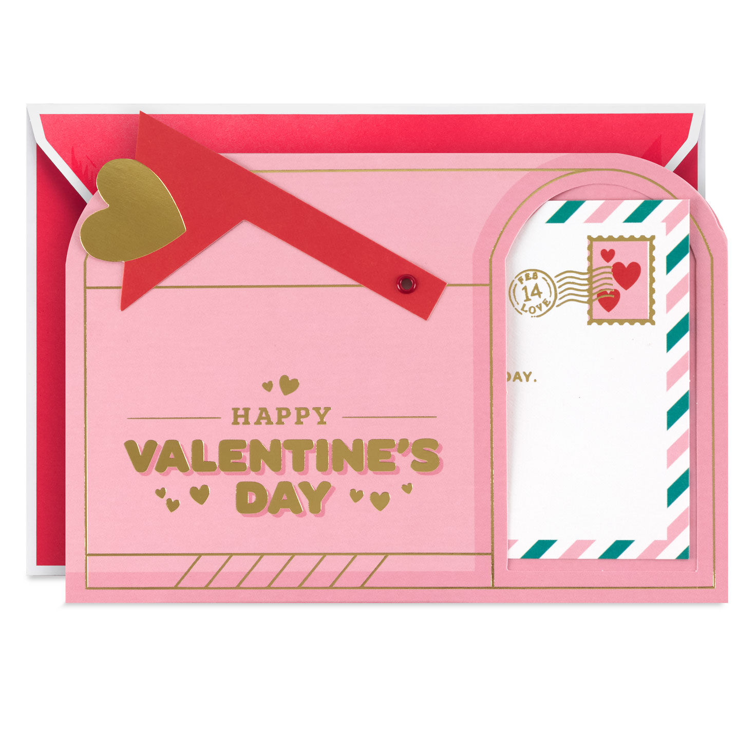 Sending Love Your Way Paper Craft Valentine's Day Card With Mini Card