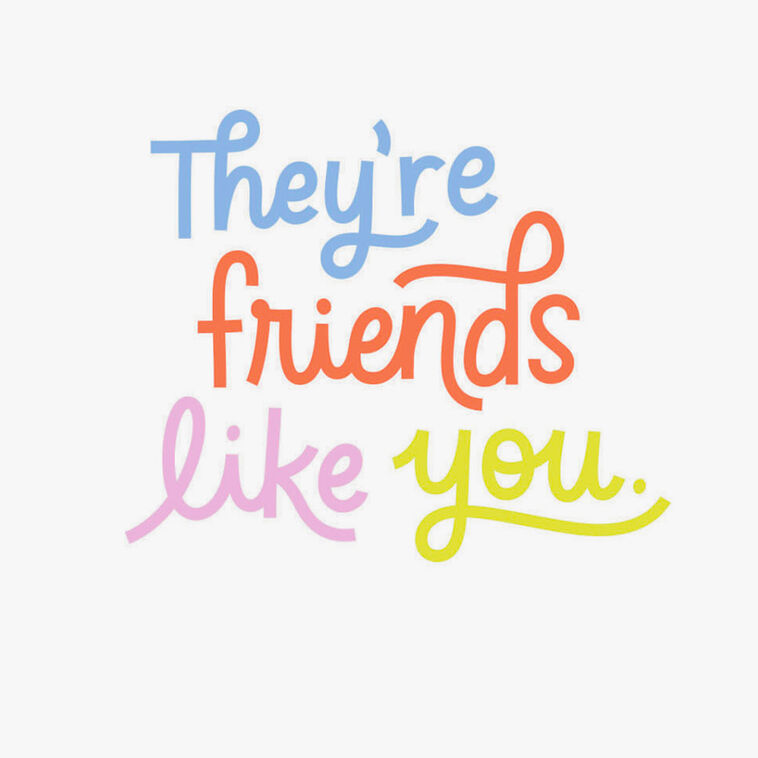 Colorful Lettering Friendship Card Sentiment image number 2