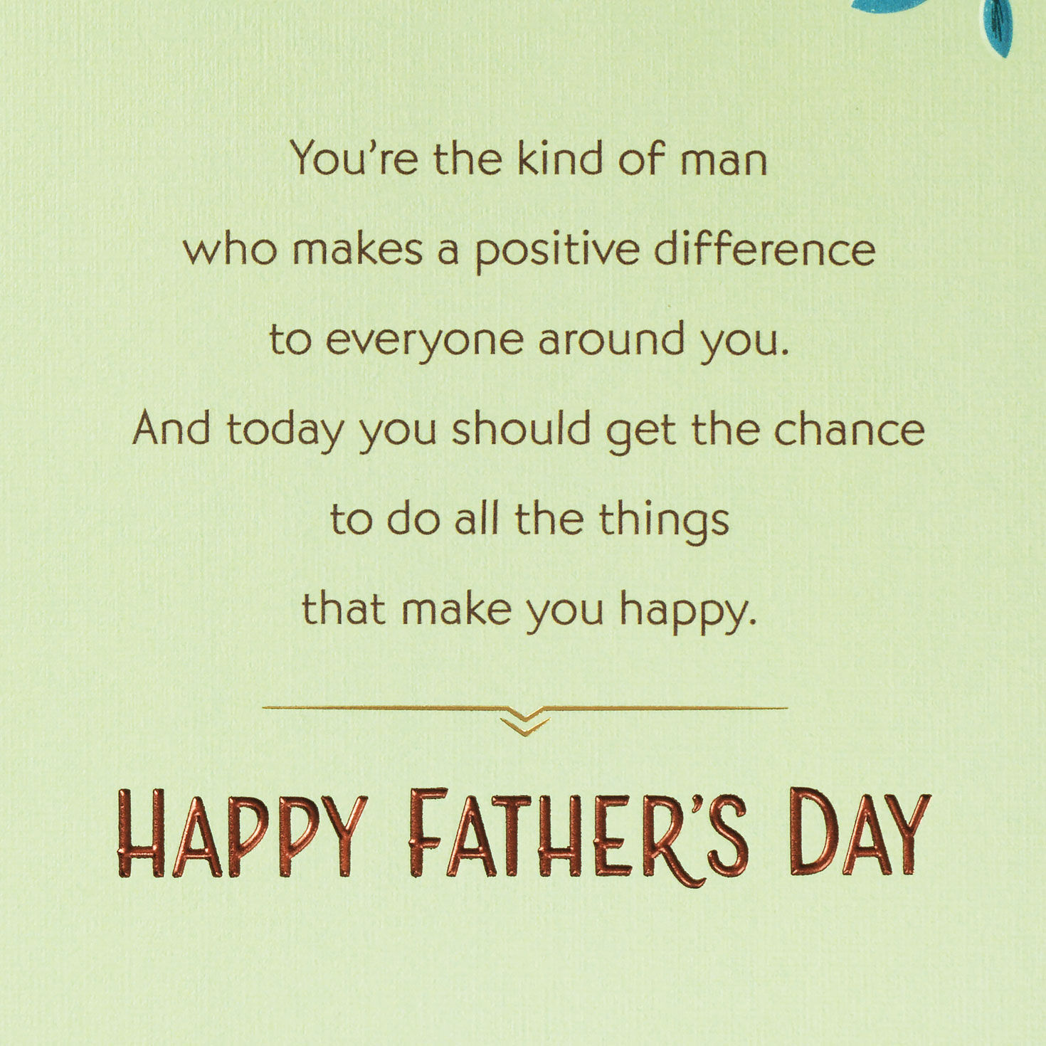 Green Vines Art Deco Father's Day Card for Grandpa Sentiment image number 2
