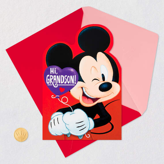 Disney Mickey Mouse So Loved Valentine's Day Card for Grandson, , large image number 5