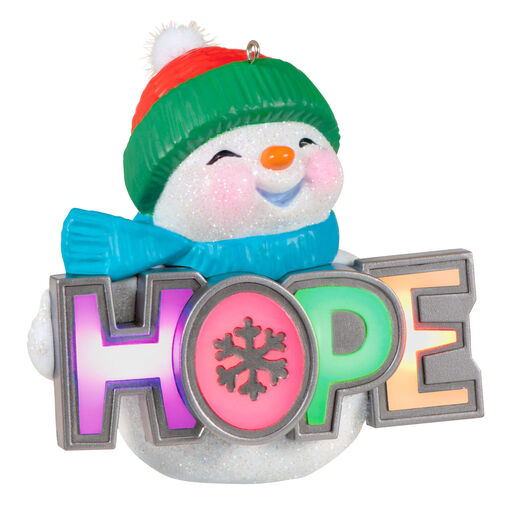 Season of Hope Snowman Ornament With Light, 
