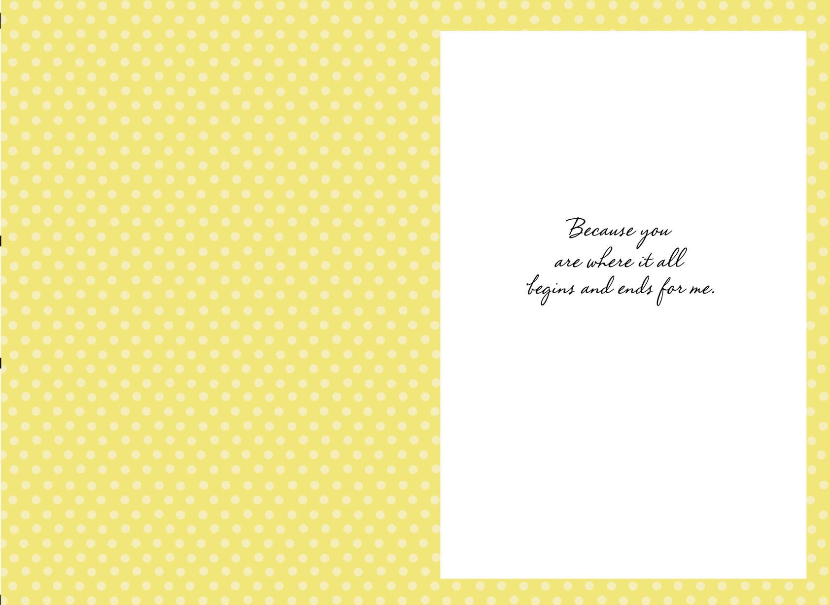 Where It All Begins and Ends Anniversary Card for Wife