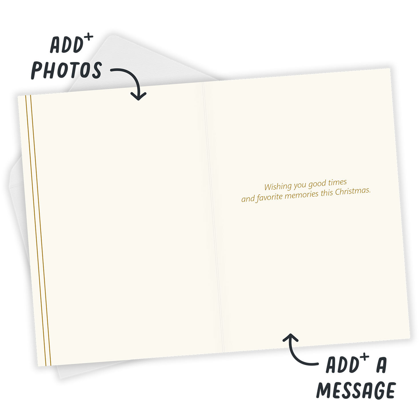 Simple Gold Border Custom Christmas Card, , large image number 4