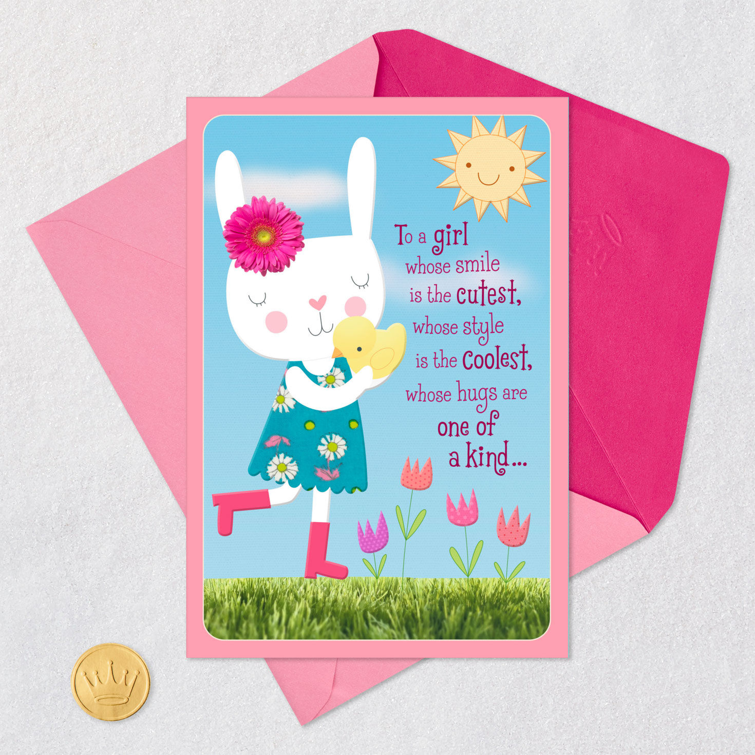 To a Cute, Cool Girl Easter Card for Kids With Paper Doll, , large image number 9