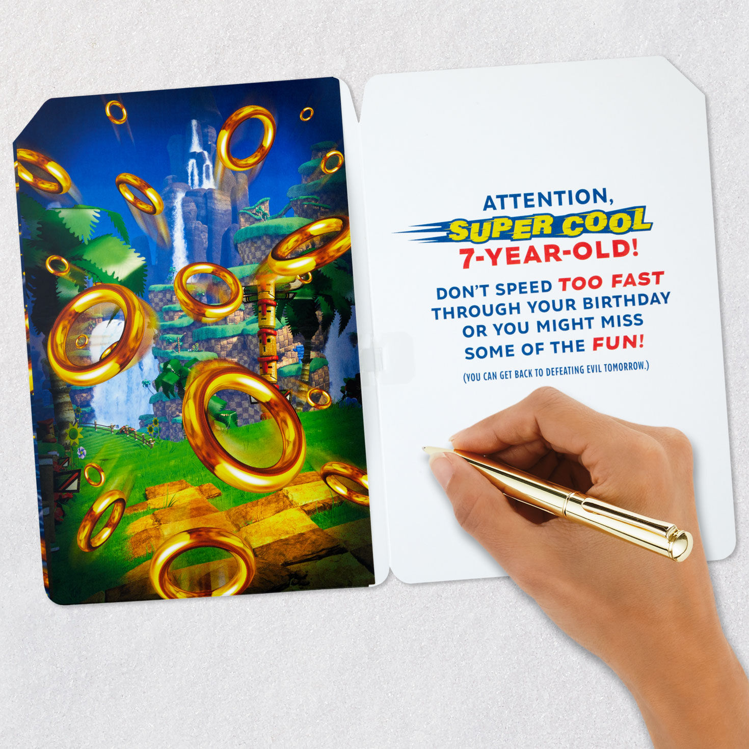 Sonic the Hedgehog&trade; Super Cool Musical 7th Birthday Card, , large image number 6