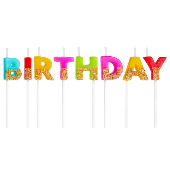"Happy Birthday" Letters Colorful Birthday Candles, Set of 13, , large image number 2