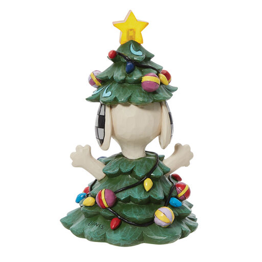 Jim Shore Peanuts Snoopy As Christmas Tree With Light Figurine, 5.5", 