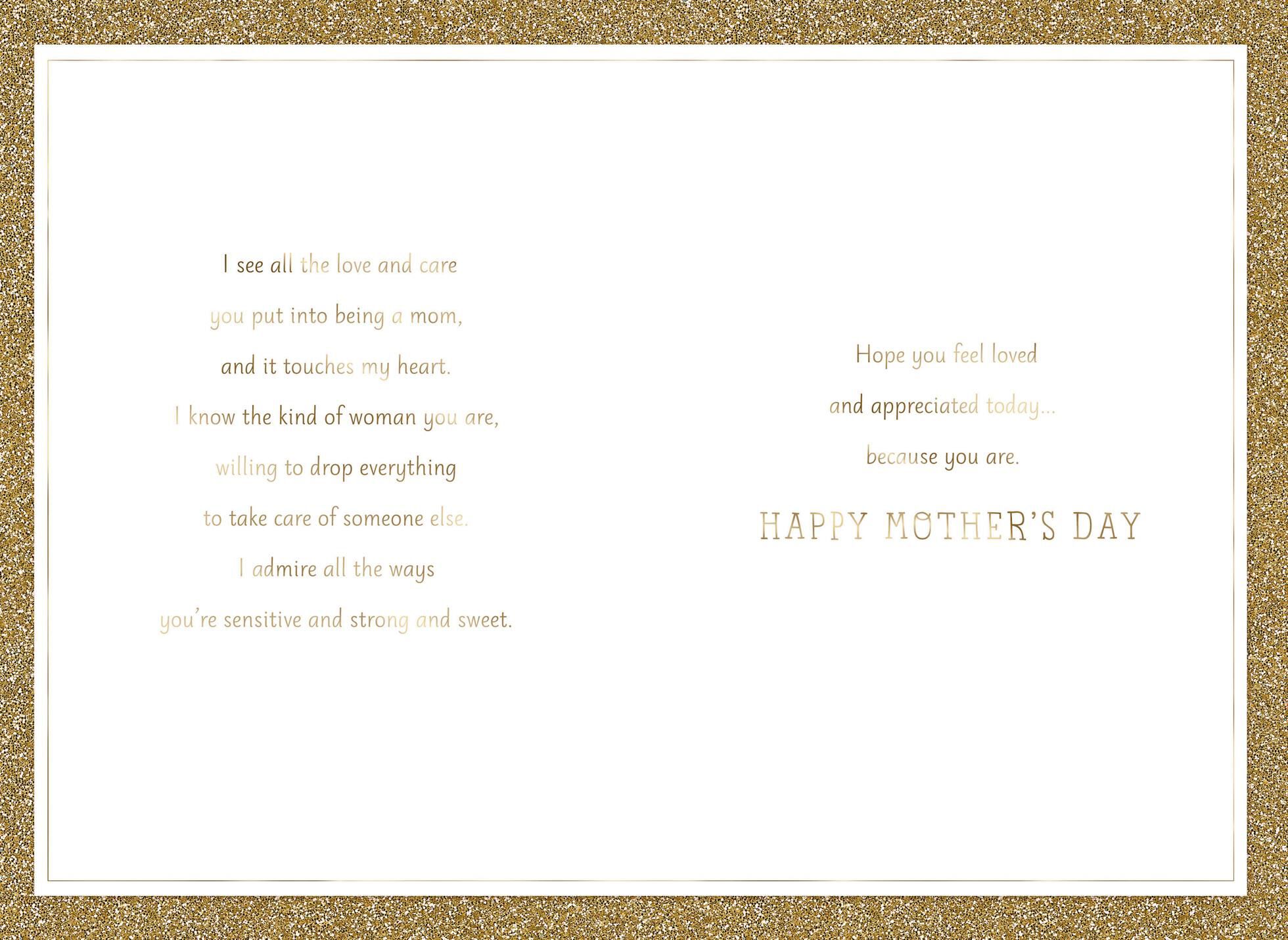 Glitter and Flowers Mother's Day Card
