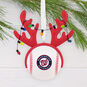 Nationals Reindeer Baseball Christmas Ornament hanging on tree image number 2