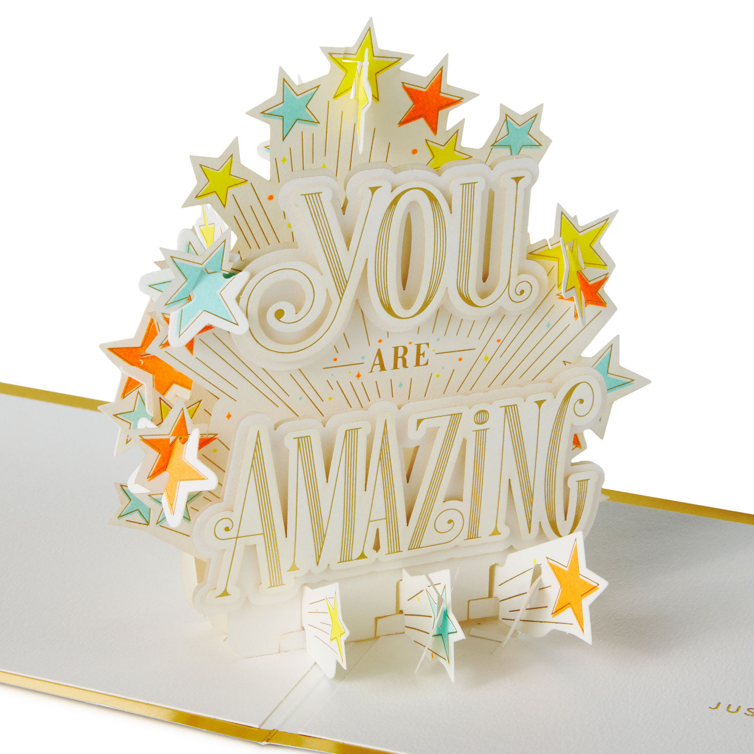 You're Amazing, Colorful Stars Pop-Up Encouragement Card