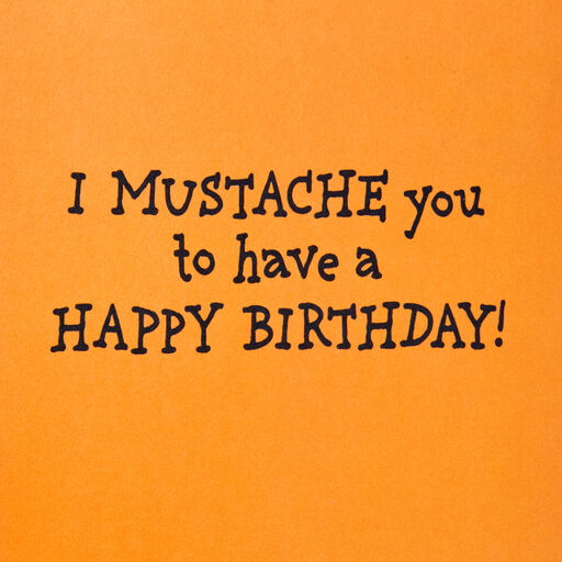 Mustache and Glasses Funny Musical Birthday Card With Motion, 