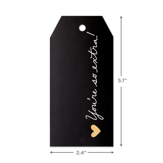 Assorted Black, White and Gold 12-Pack Gift Tags, , large image number 3
