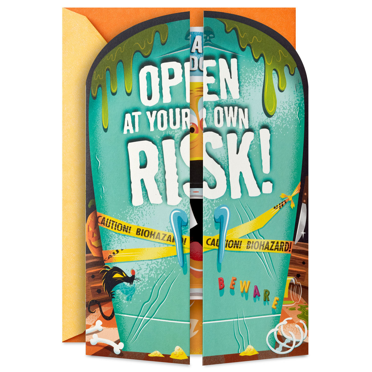 Open at Your Own Risk Funny Pop-Up Halloween Card With Sound for only USD 8.99 | Hallmark