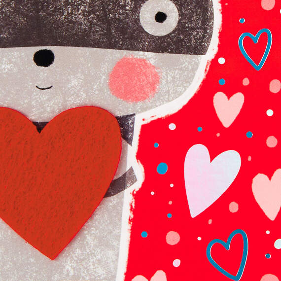 Raccoon First Valentine's Day Card for Grandson, , large image number 4