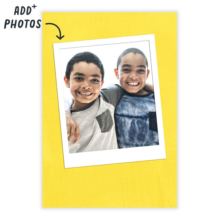 Personalized Instant Photo on Yellow Blank Photo Card  image number 2