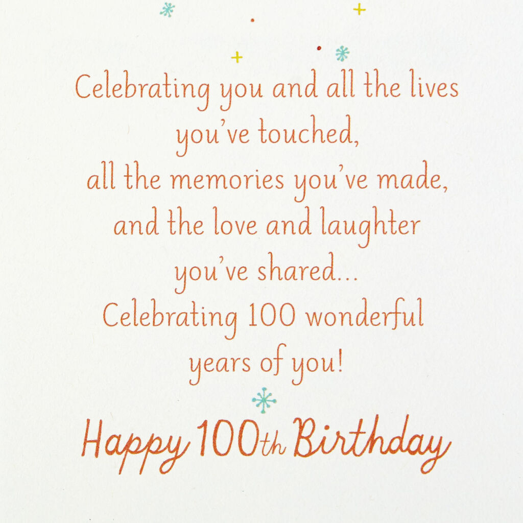 100th Birthday Card Design