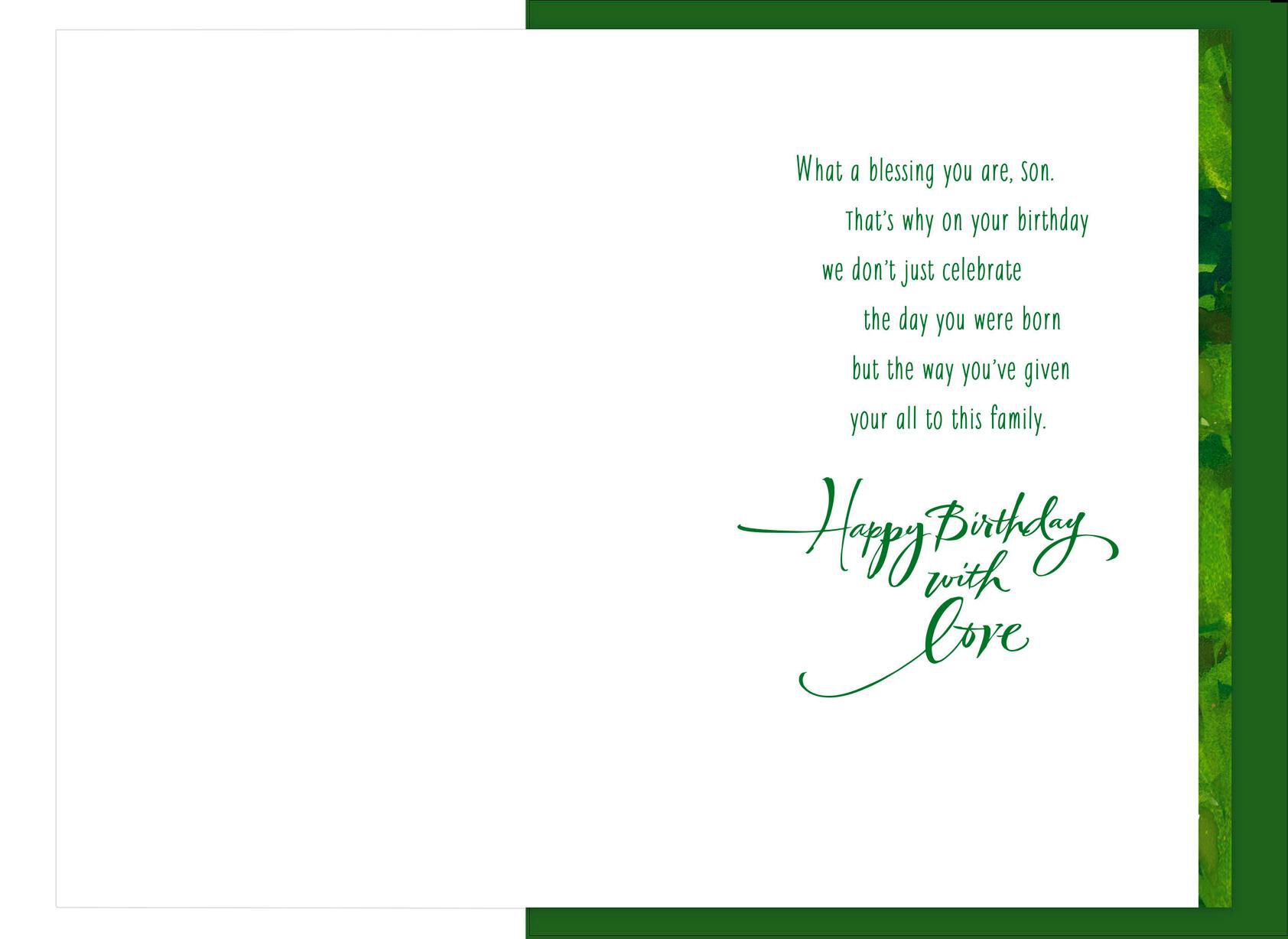 You're a Blessing Birthday Card for Son