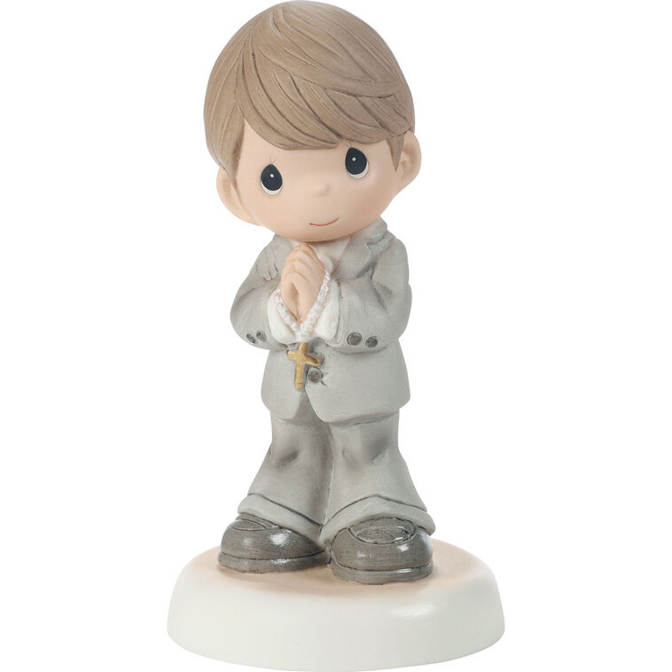 Precious Moments My First Communion Brunette Boy Figurine, 5.1"