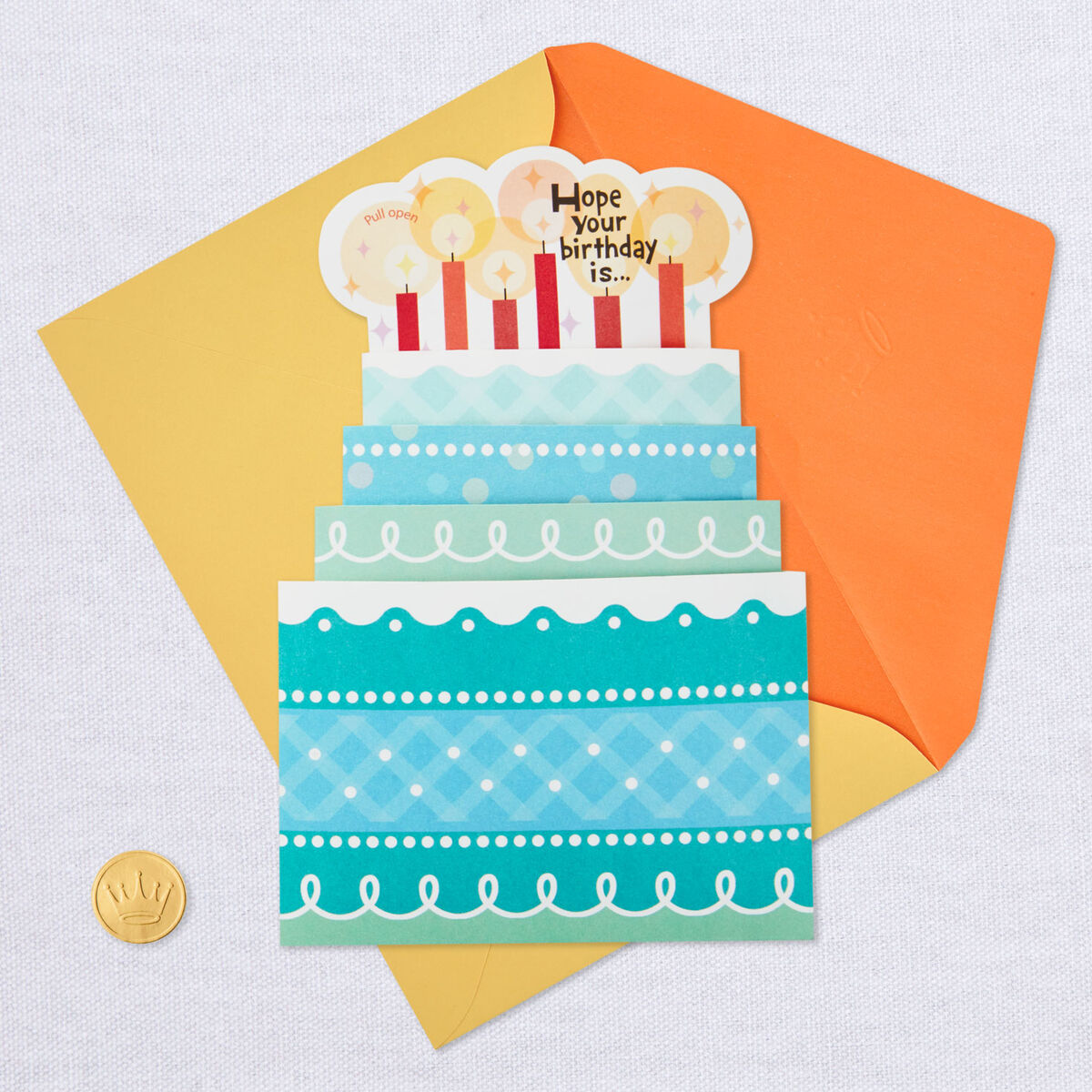Cake and Candles Telescoping Musical Birthday Card - Greeting Cards ...