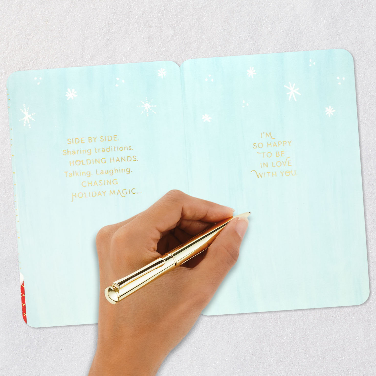Candy Cane Heart Christmas Card for Partner Signing card image number 7
