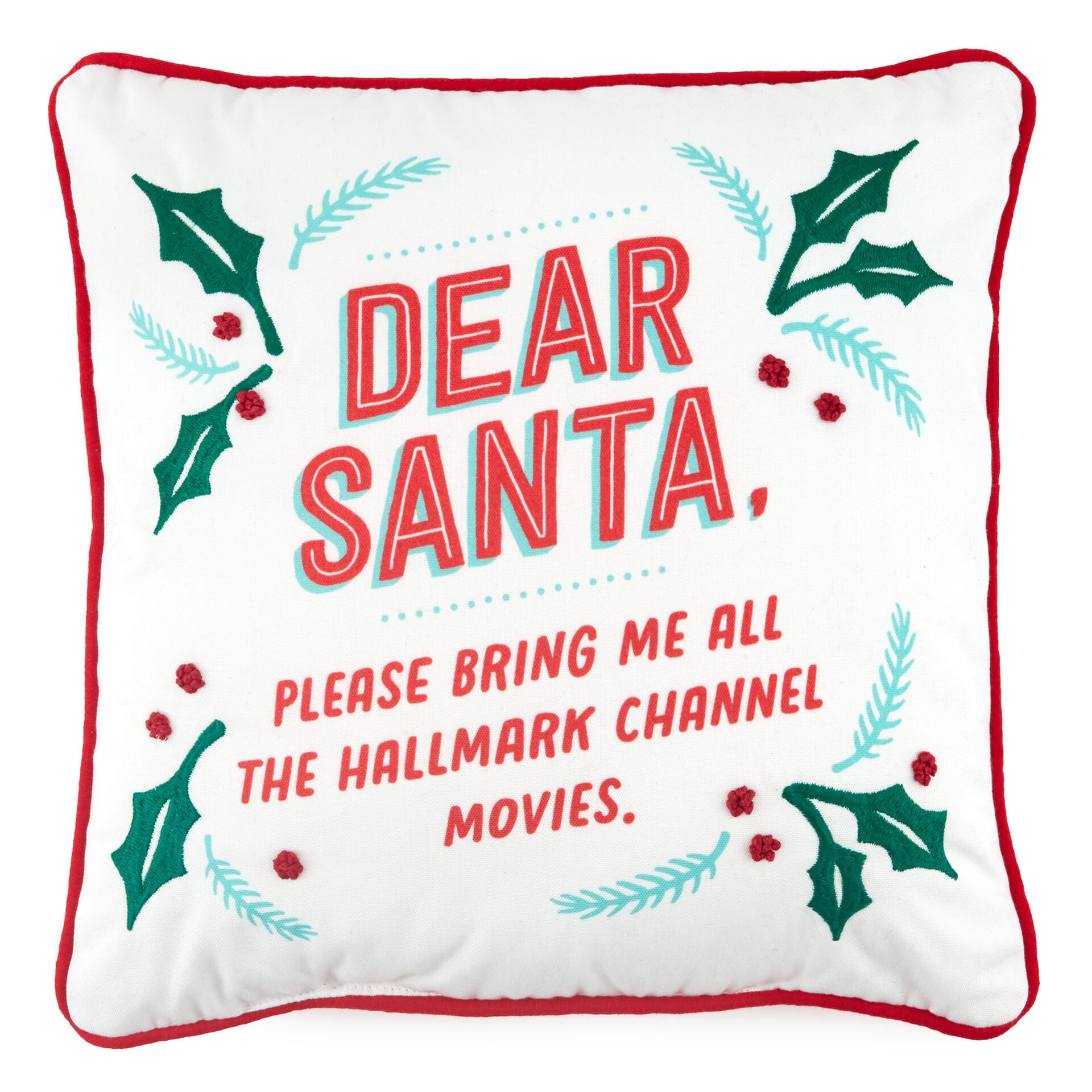 Dear Santa Hallmark Channel Movies Throw Pillow, 16x16 Pillows