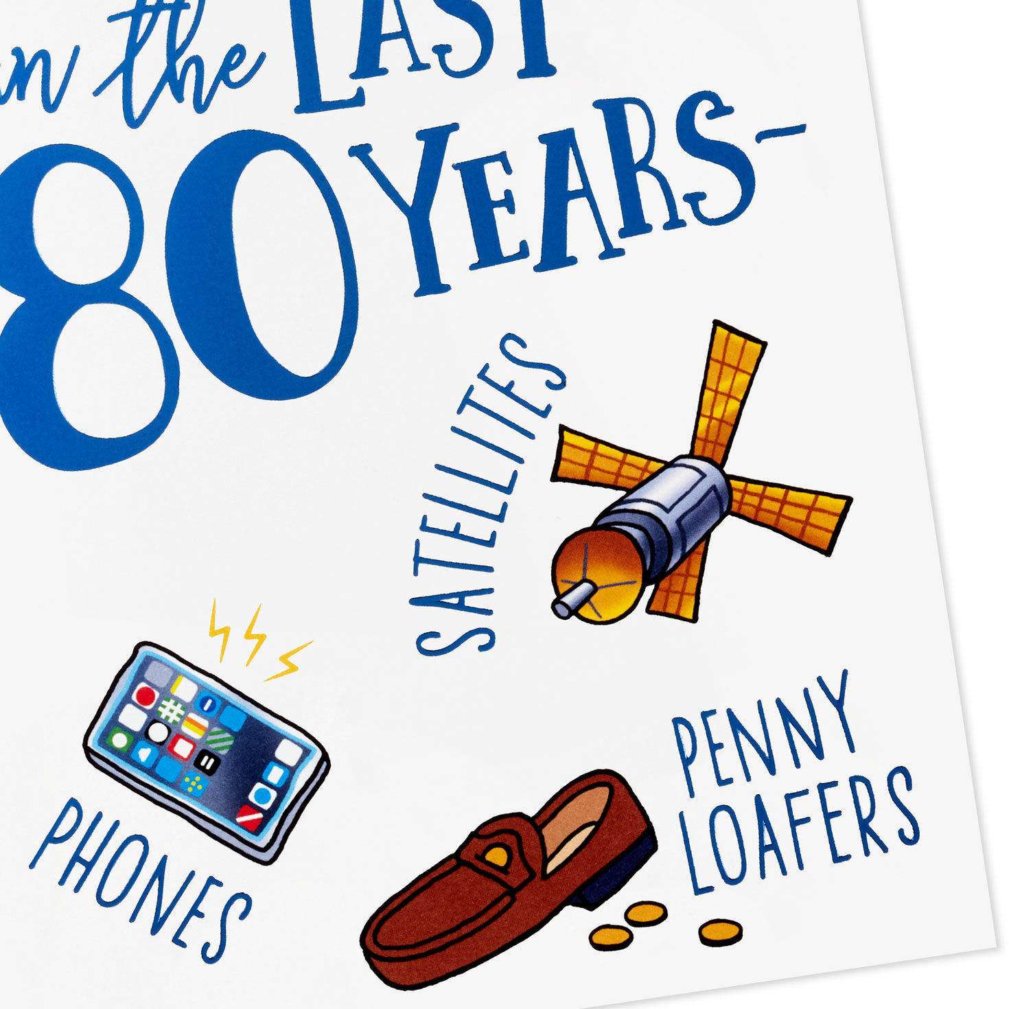 Inventions Funny 80th Birthday Card Card Front Detail image number 7