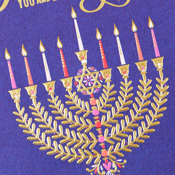 You Are Light and Joy Hanukkah Card for Granddaughter, , large image number 4