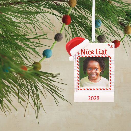 Santa Nice List 2023 Photo Frame Hallmark Ornament, 