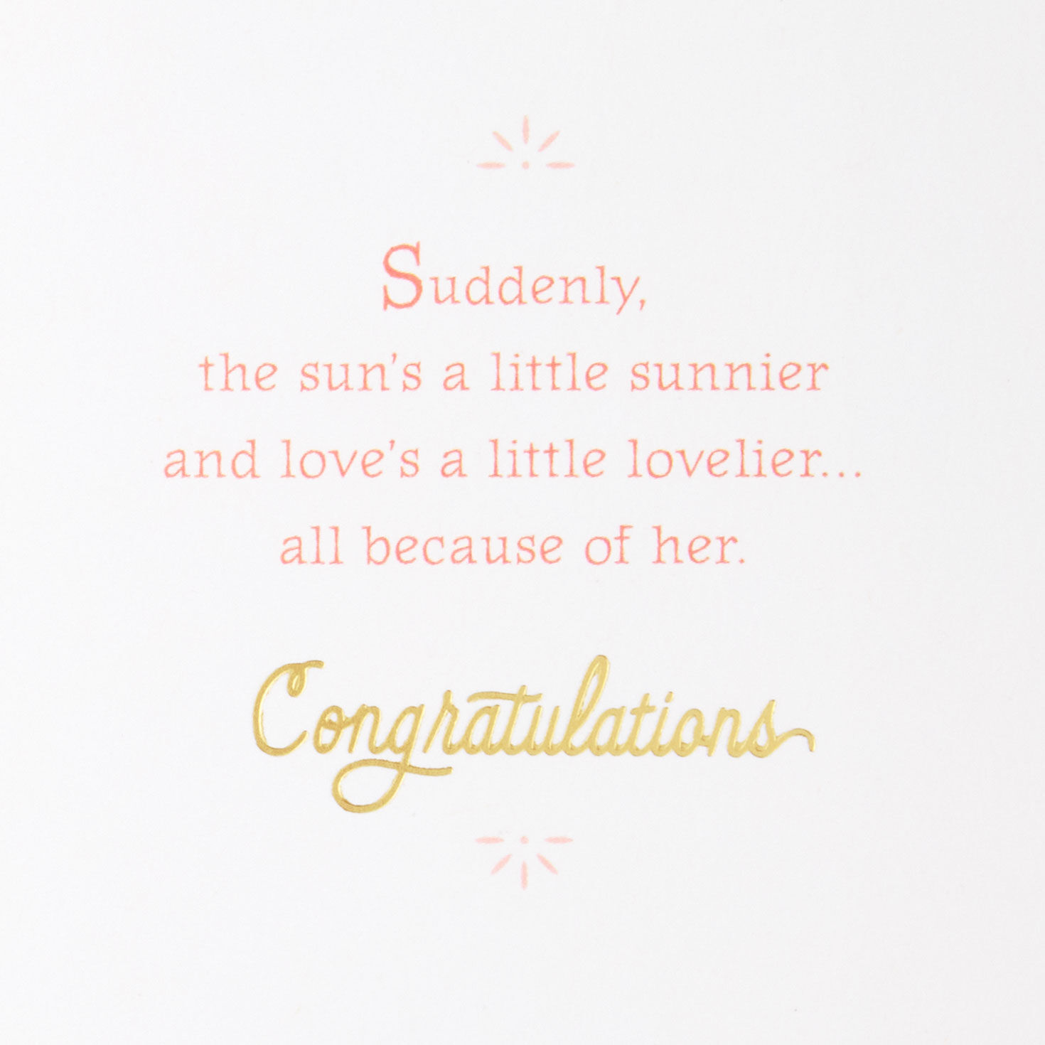 Ornate Pink Flowers New Baby Congrats Card sentiment image number 2