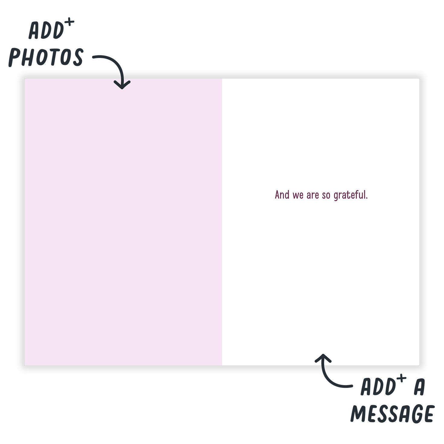 Photo Collage Personalized Mother's Day Card Open Card indicating personalization image number 3