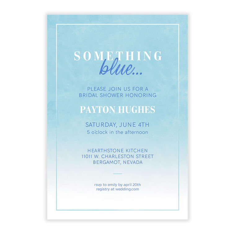 Something Blue Bridal Shower Invitation, , large image number 5