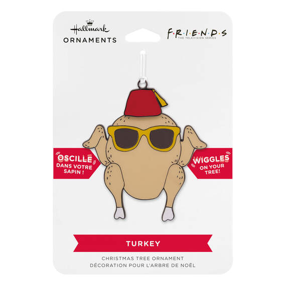 Friends Turkey in Fez and Sunglasses Moving Metal Hallmark Ornament, , large image number 4