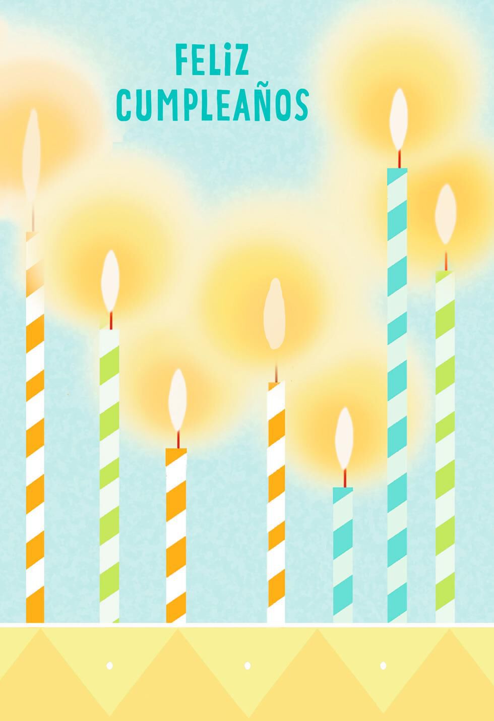 Birthday Candles Religious Spanish-Language Birthday Card
