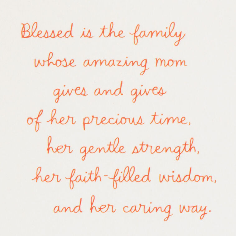 Flowers in Pot Religious Thanksgiving Card for Mom Sentiment image number 2