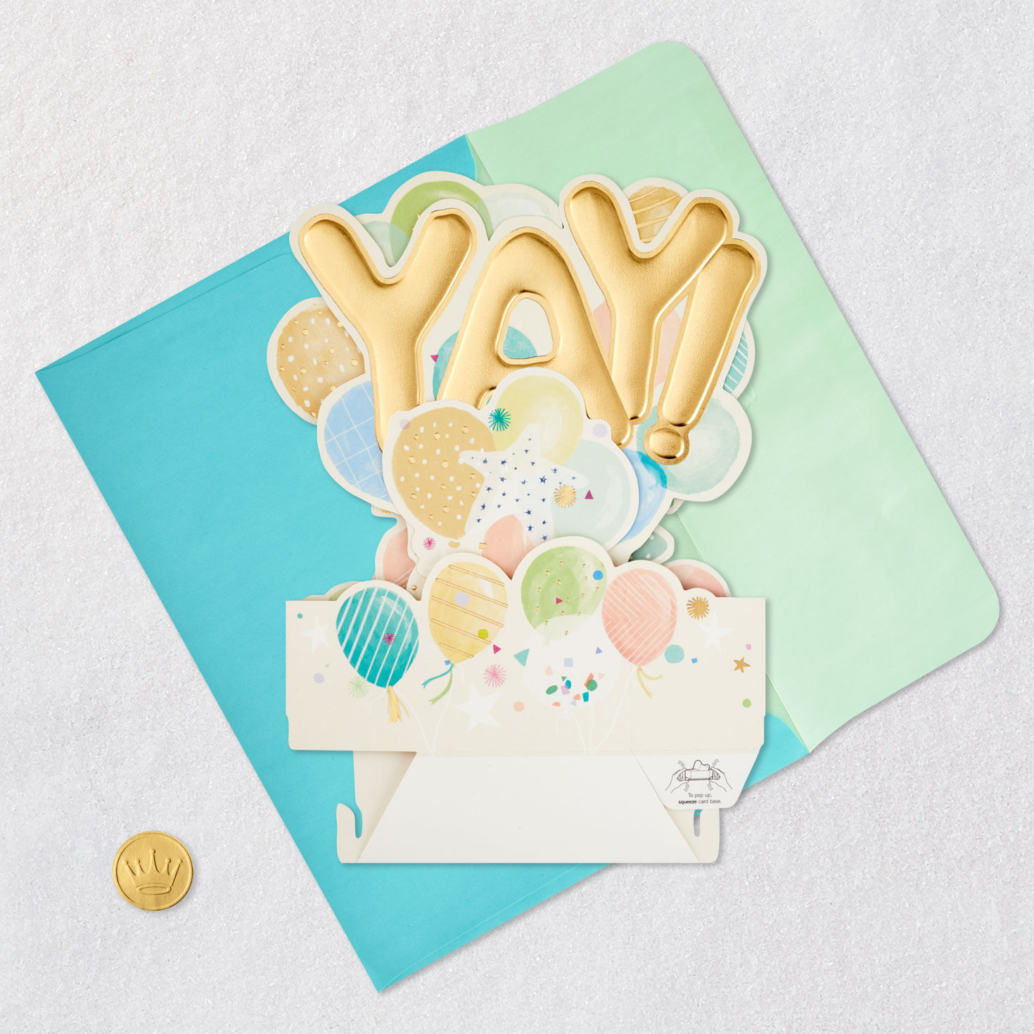 Yay Balloons 3D Pop-Up Congratulations Card, , large image number 4
