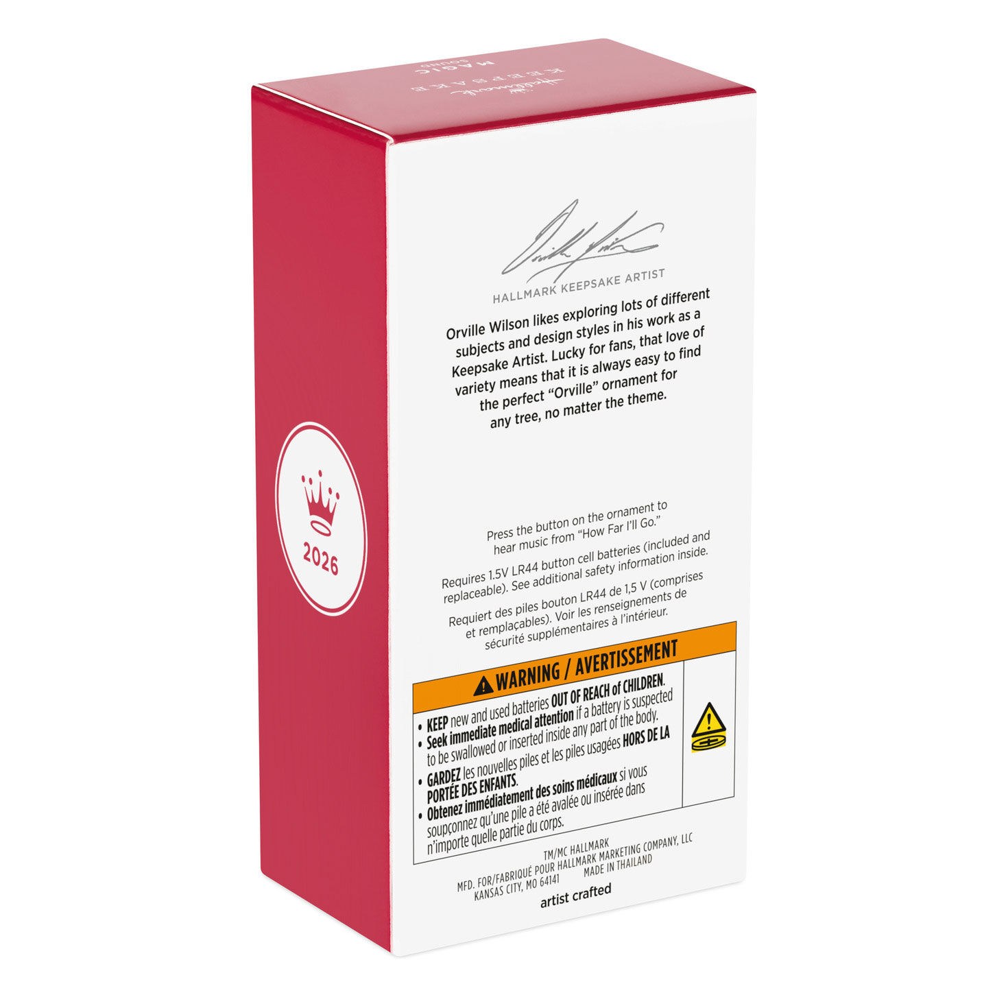 Disney Moana With Oar Keepsake Ornament Package Back image number 8