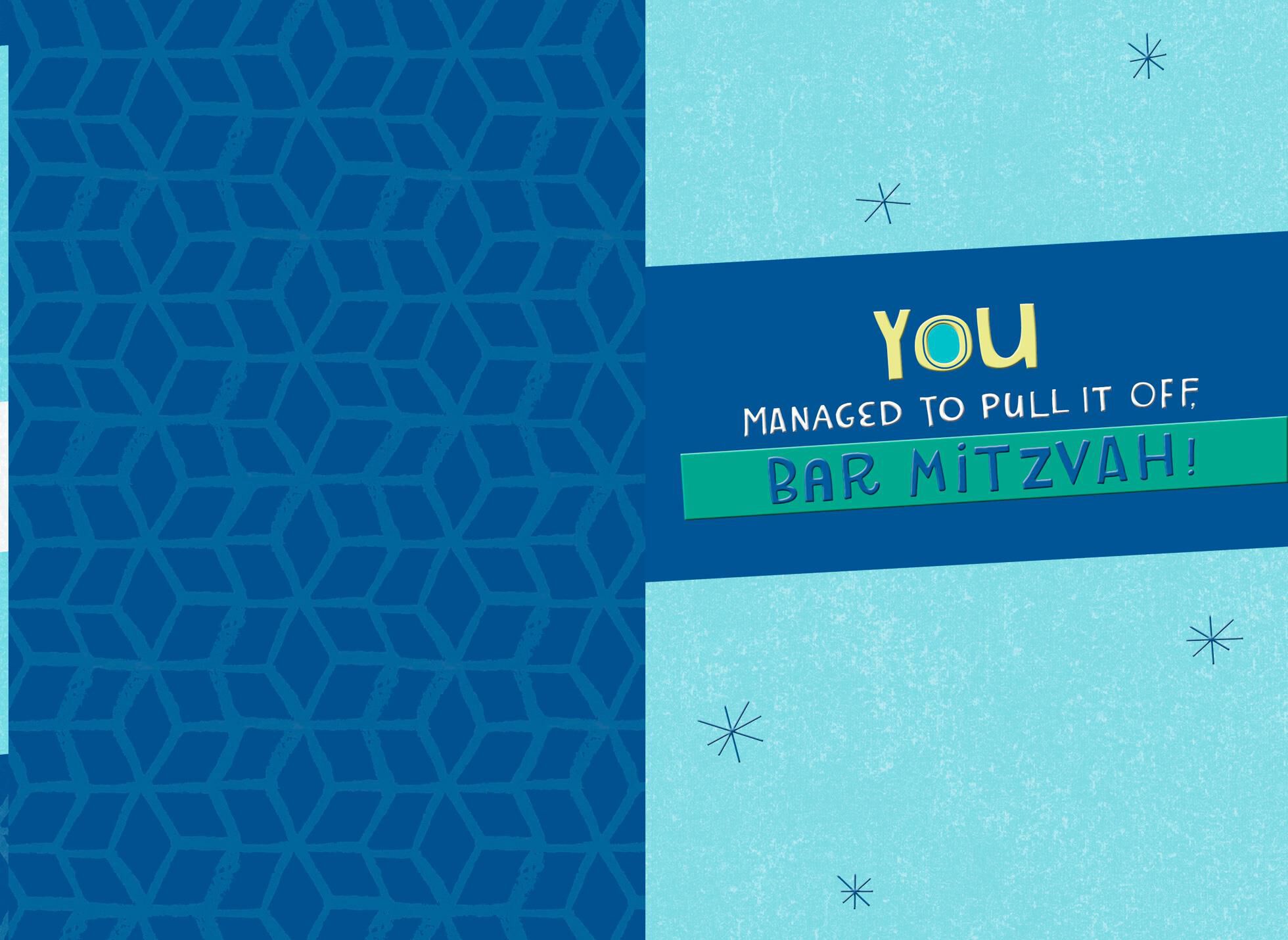 Mazel Tov and Oy Yoy Bar Mitzvah Card