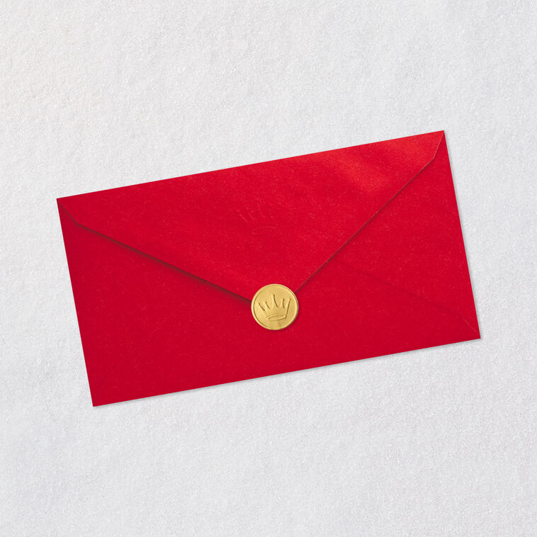 Stylized Santa Claus Money Holder Christmas Card Envelope Back with Seal image number 8