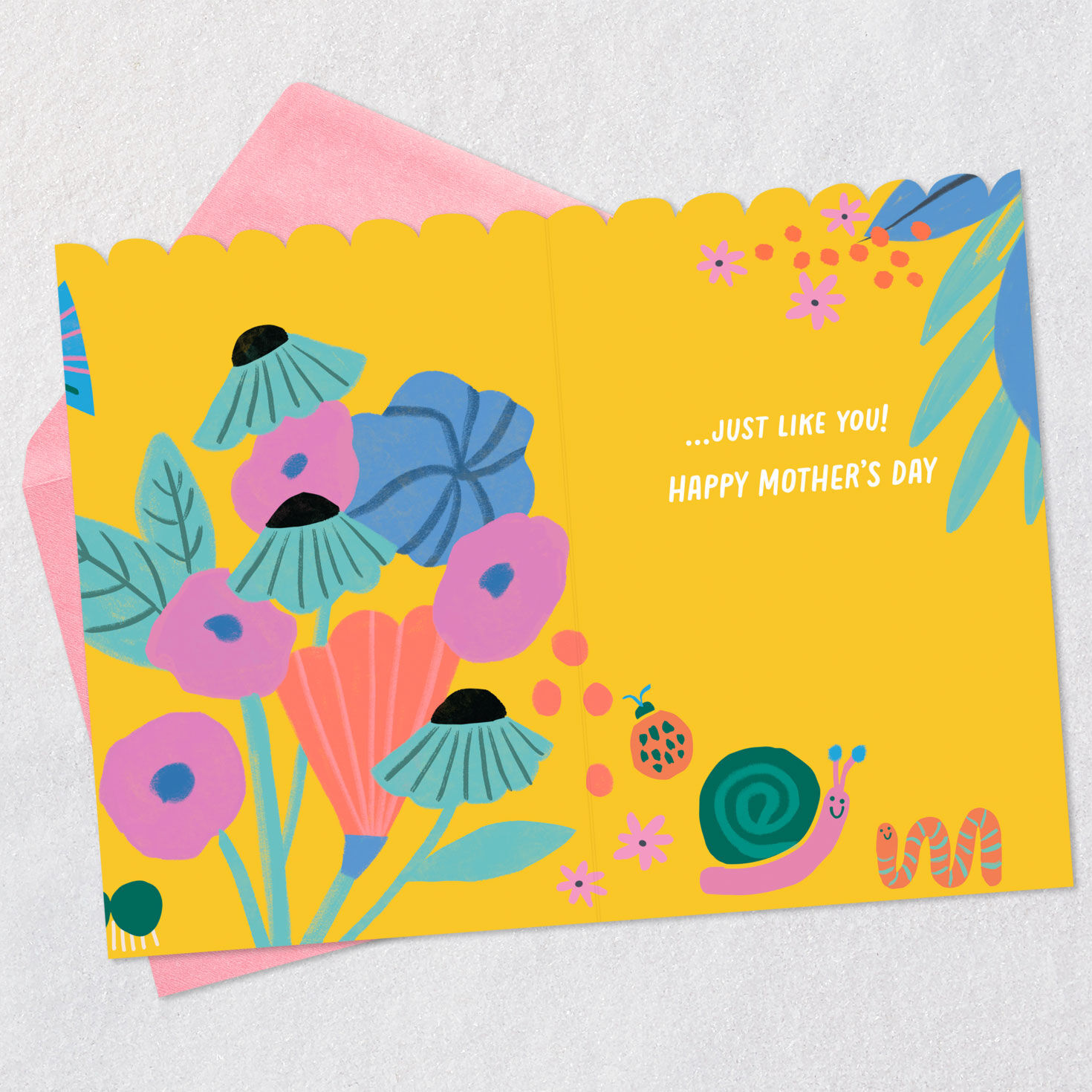 Abstract Butterflies and Flowers Mother's Day Card from Kid  image number 3