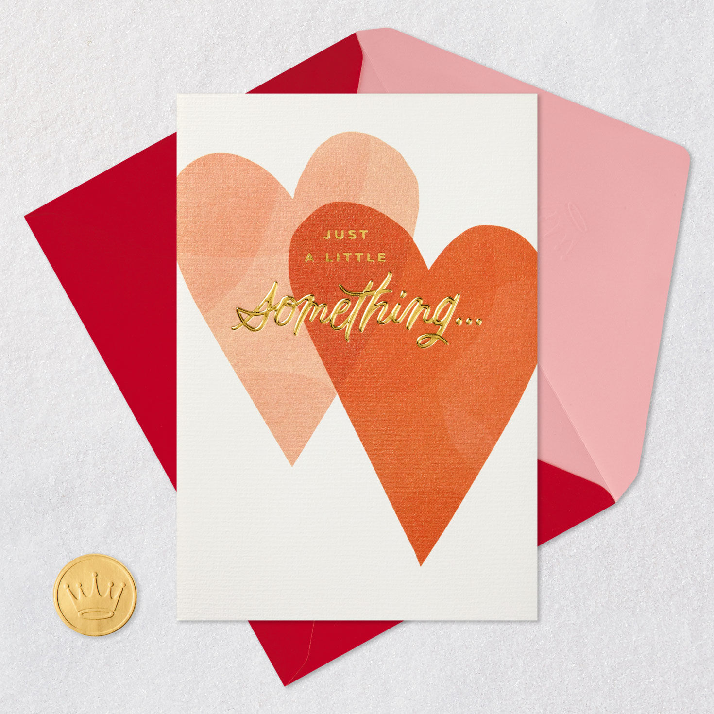 Entwined Hearts Romantic Valentine's Day Card Card Front with Envelope and Gold Seal image number 5