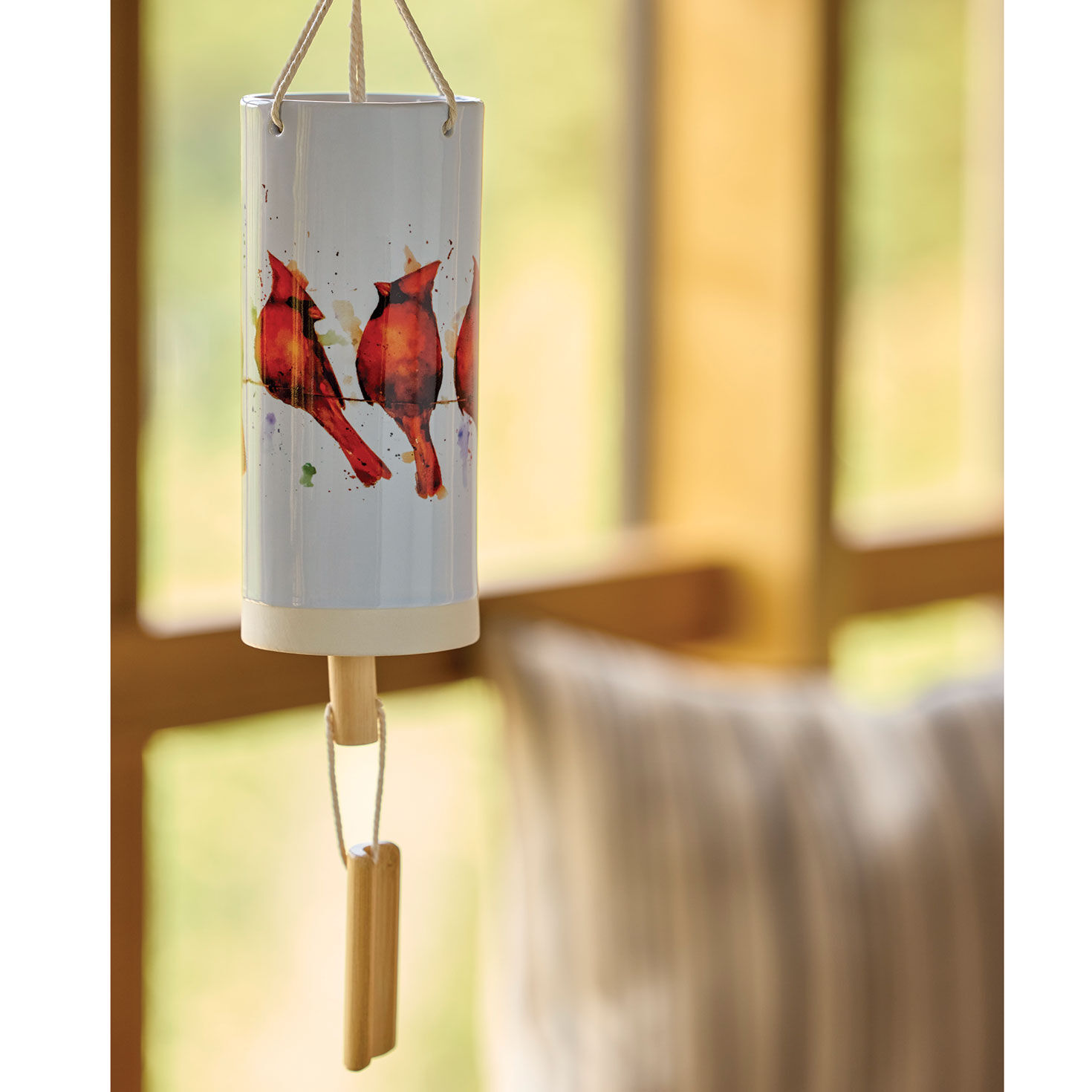 Demdaco Cardinals on a Wire Windchime, 7", , large image number 2