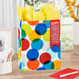 13" Happy Birthday Dots Large Gift Bag With Tissue Paper, , large image number 2