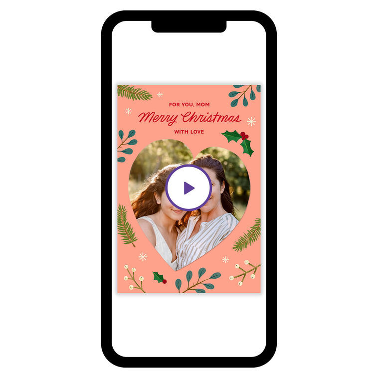 Holly and Heart Christmas eCard for Mom