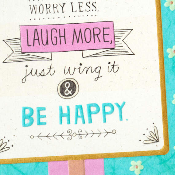 Worry Less, Laugh More Birthday Card for Friend, , large image number 4