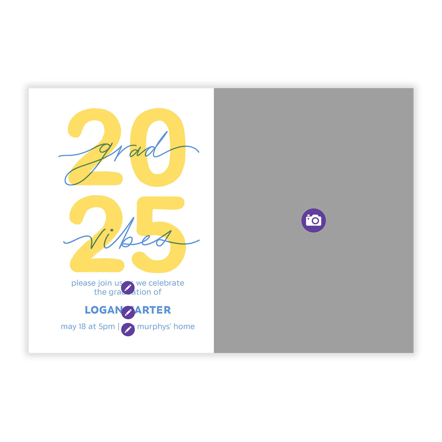 2025 Grad Vibes Graduation Invitation, , large image number 5