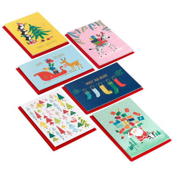 Whimsical Assortment Boxed Christmas Cards, Pack of 24, , large image number 1